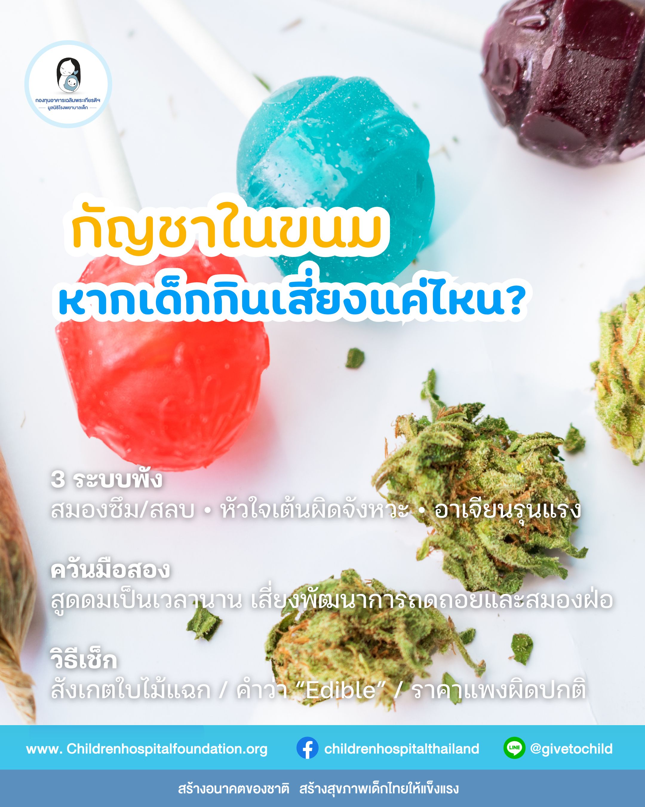 กัญชาในขนม หากเด็กกินเสี่ยงแค่ไหน?